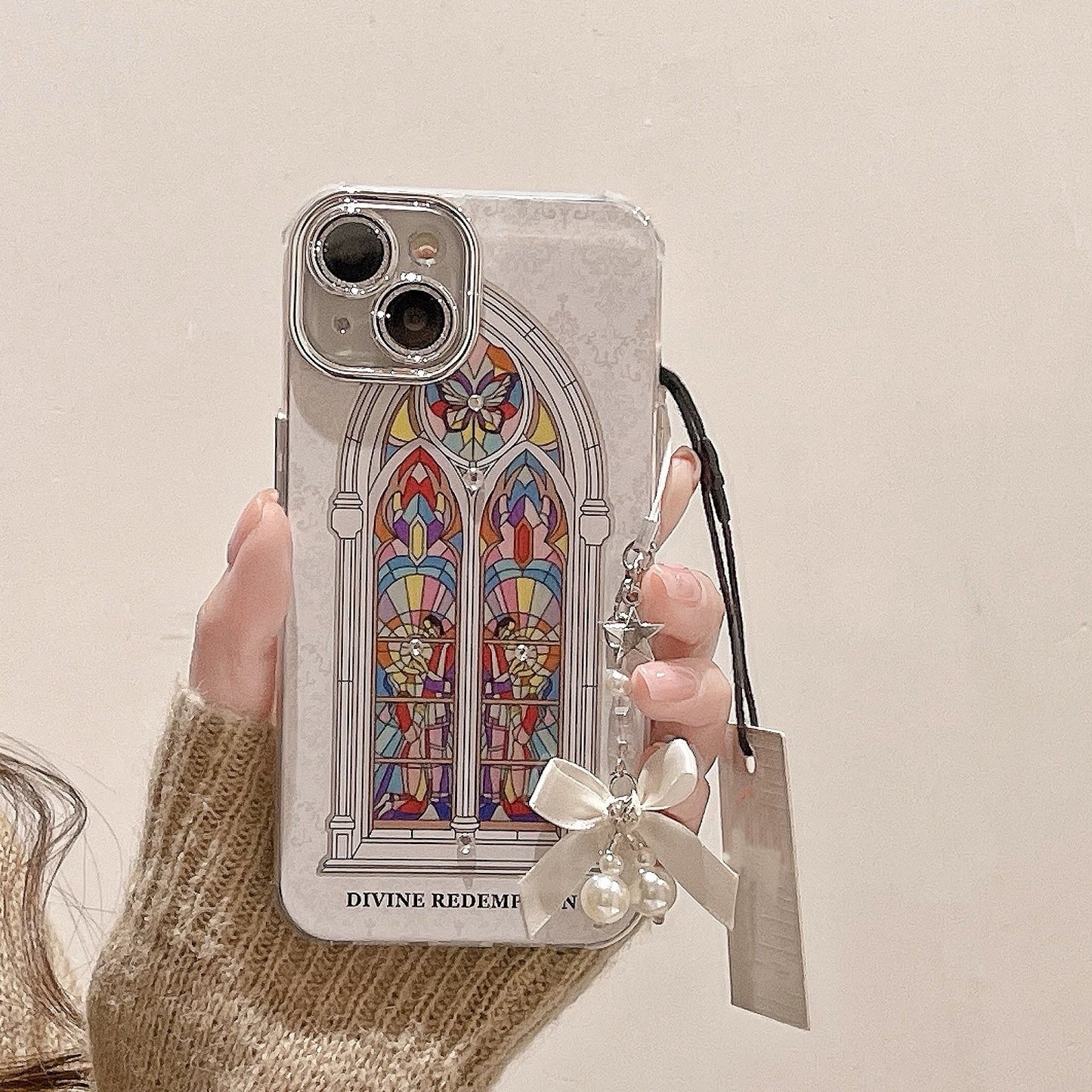Stained Glass Pattern iPhone case スタンドグラス風スマホケース R02011