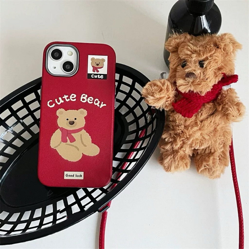 ”Fluffy animal party " Shoulder iPhone Case ”モコモコアニマルパーティー” ショルダーiPhoneケース R02124