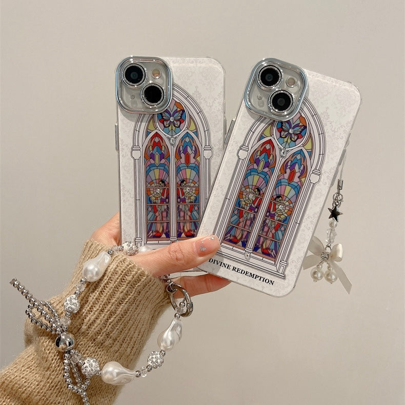 Stained Glass Pattern iPhone case スタンドグラス風スマホケース R02011
