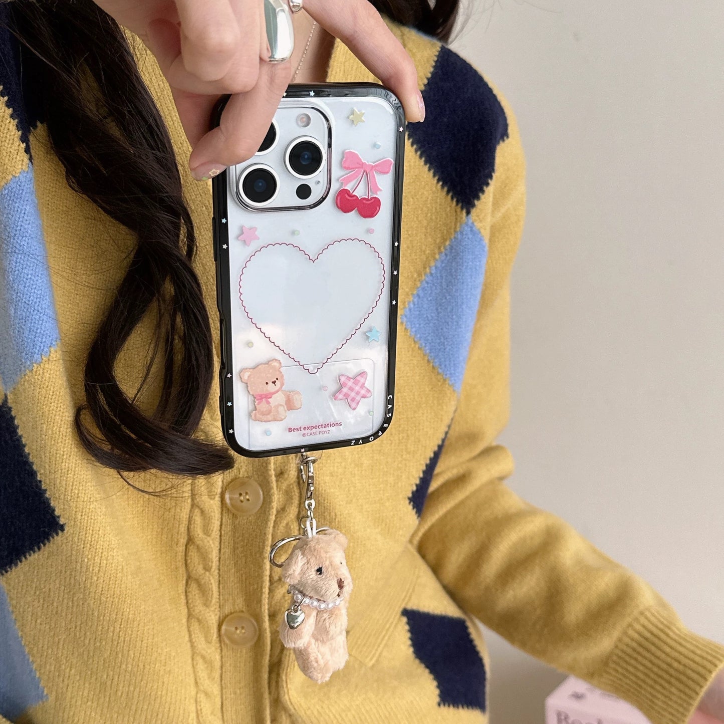Cute Bear Clear iPhone かわいいクマさんクリアiPhoneケース R02118