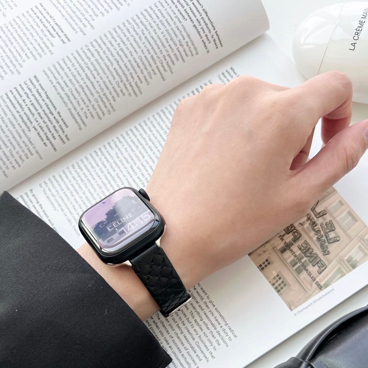 Simple Skinny Diamond lattice Apple Watch Belt R01202