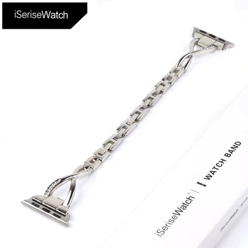 シルバーチェーンのApple Watch Band アップルウォッチ バンド AWB0059