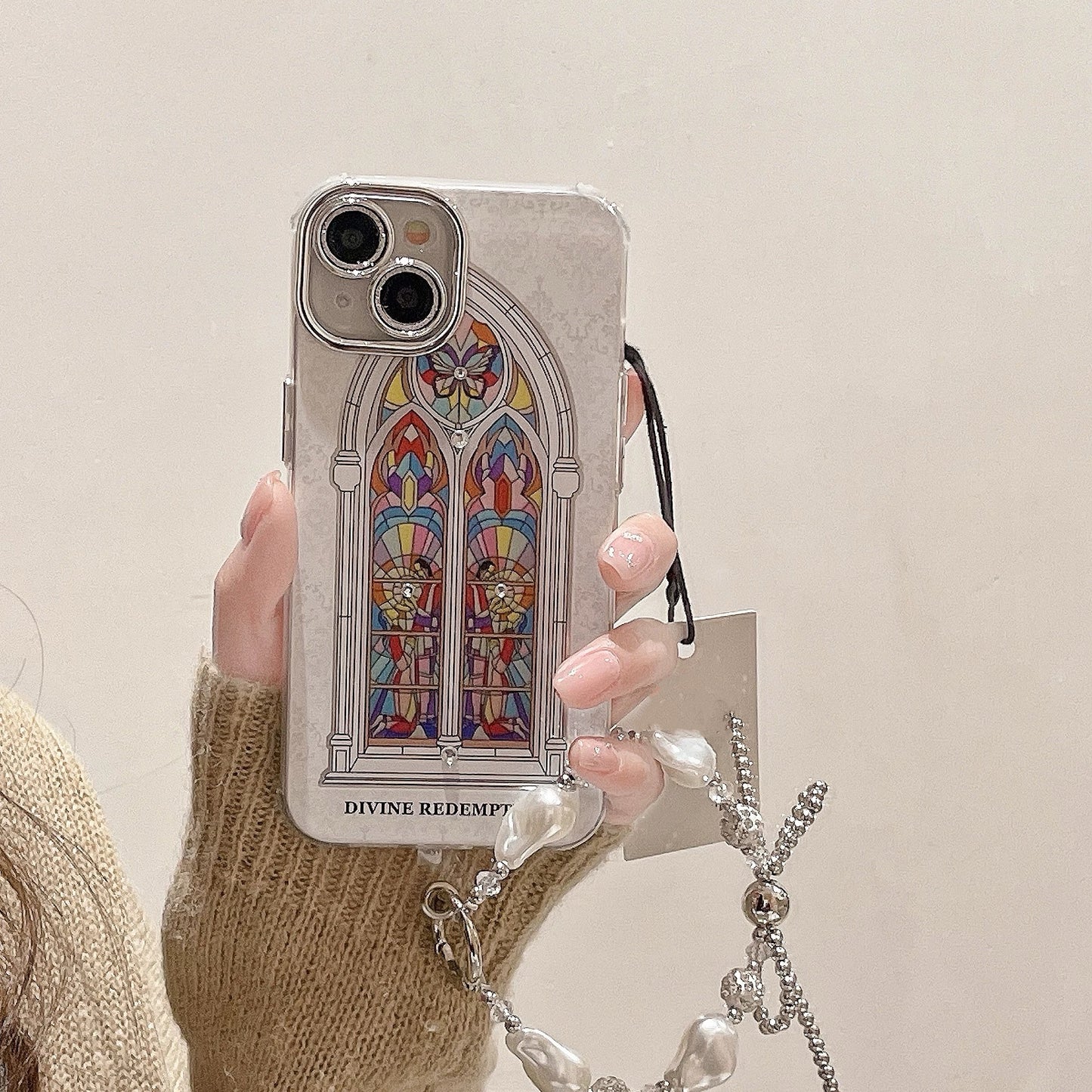 Stained Glass Pattern iPhone case スタンドグラス風スマホケース R02011