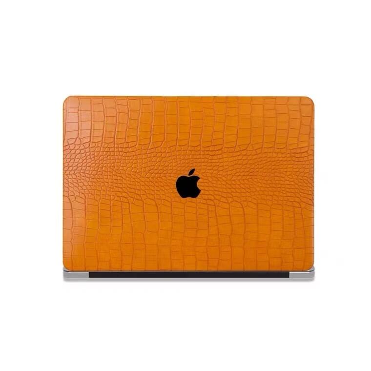 Orange Leather MacBook Cover オレンジレザーMacBookカバー R01193