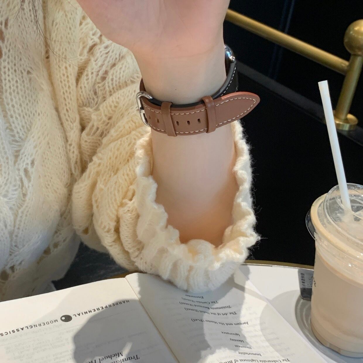 Double Color Leather Apple Watch Band ダブルカラーレザーアップルウォッチバンド R01277