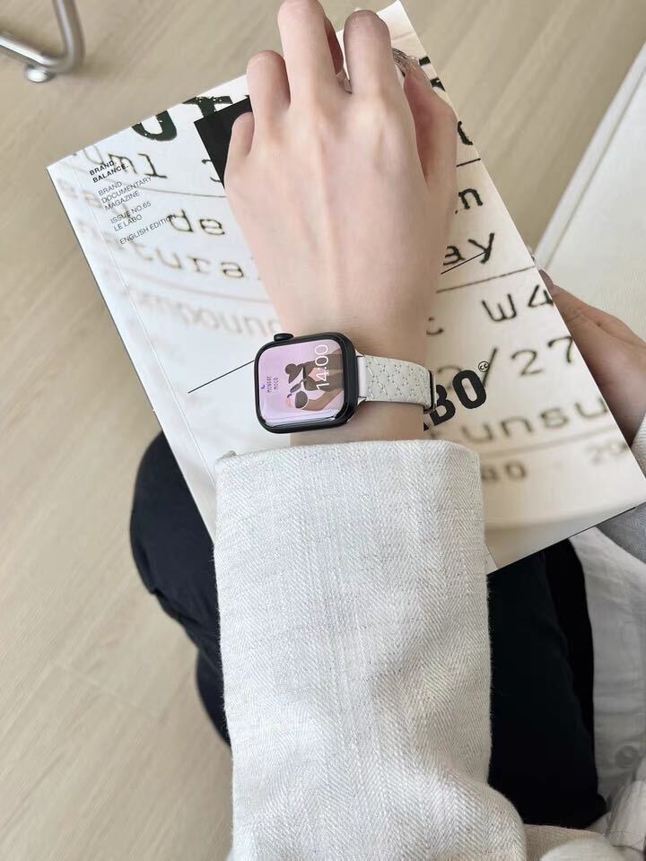 Simple Skinny Diamond lattice Apple Watch Belt R01202