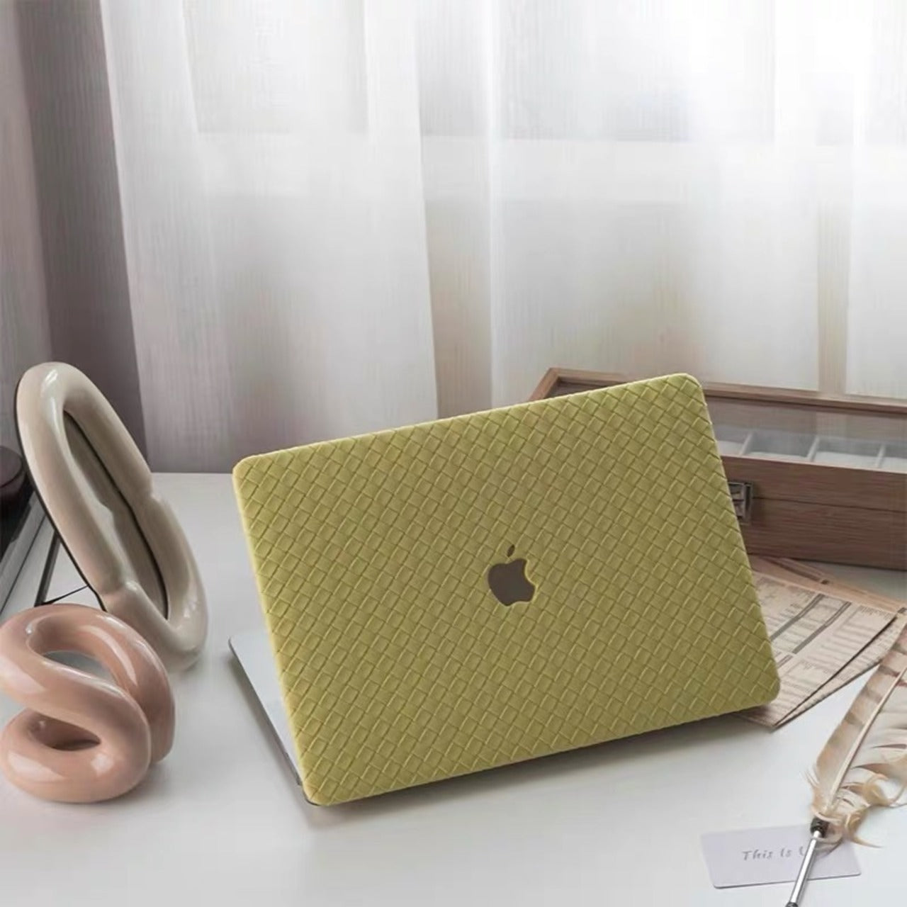 Yellow Weave MacBook Cover イエロー編みMacBookカバー R01450