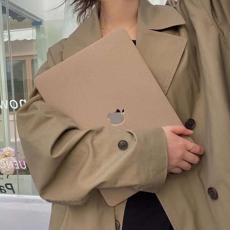 Light Brown Leather MacBook Cover ライトブラウンレザーMacBookカバー R01213