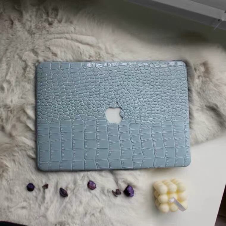 Light Blue Leather MacBook Cover ライトブルーレザーマックブックカバー MC0024