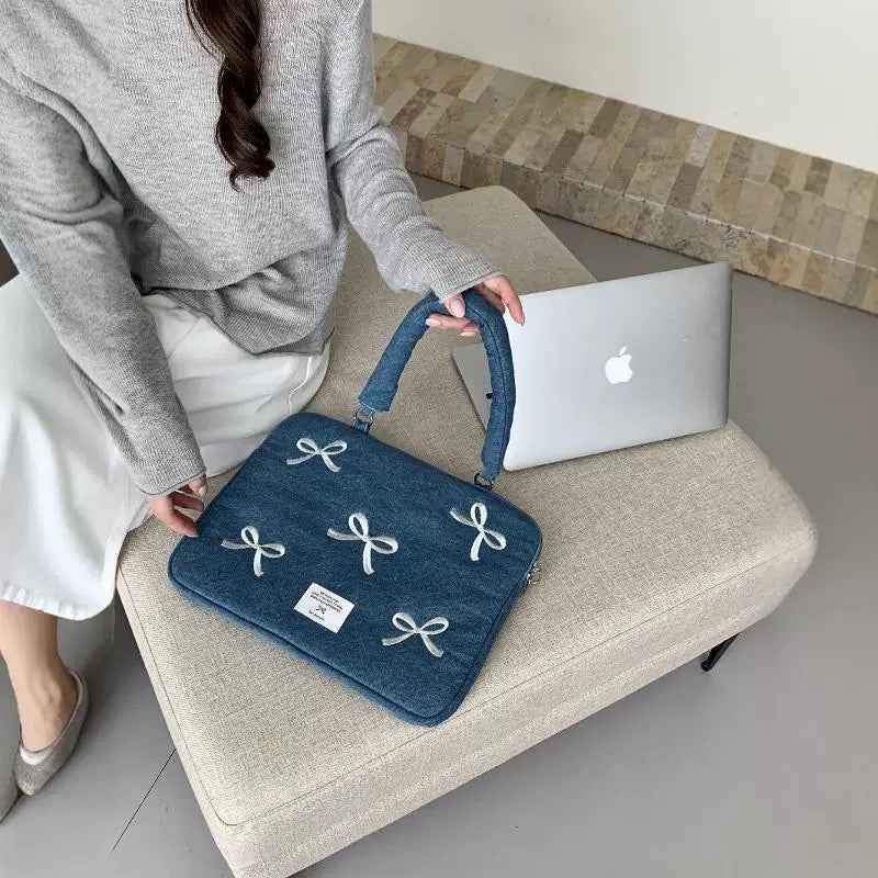 Ribbon Denim MacBook Bag リボンデニムMacBookバッグ R02029