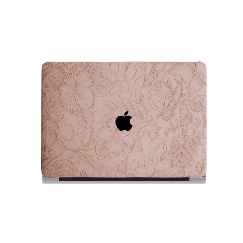 Pink 3D Flower print MacBook Cover ピンク立体花柄MacBookカバー R02017