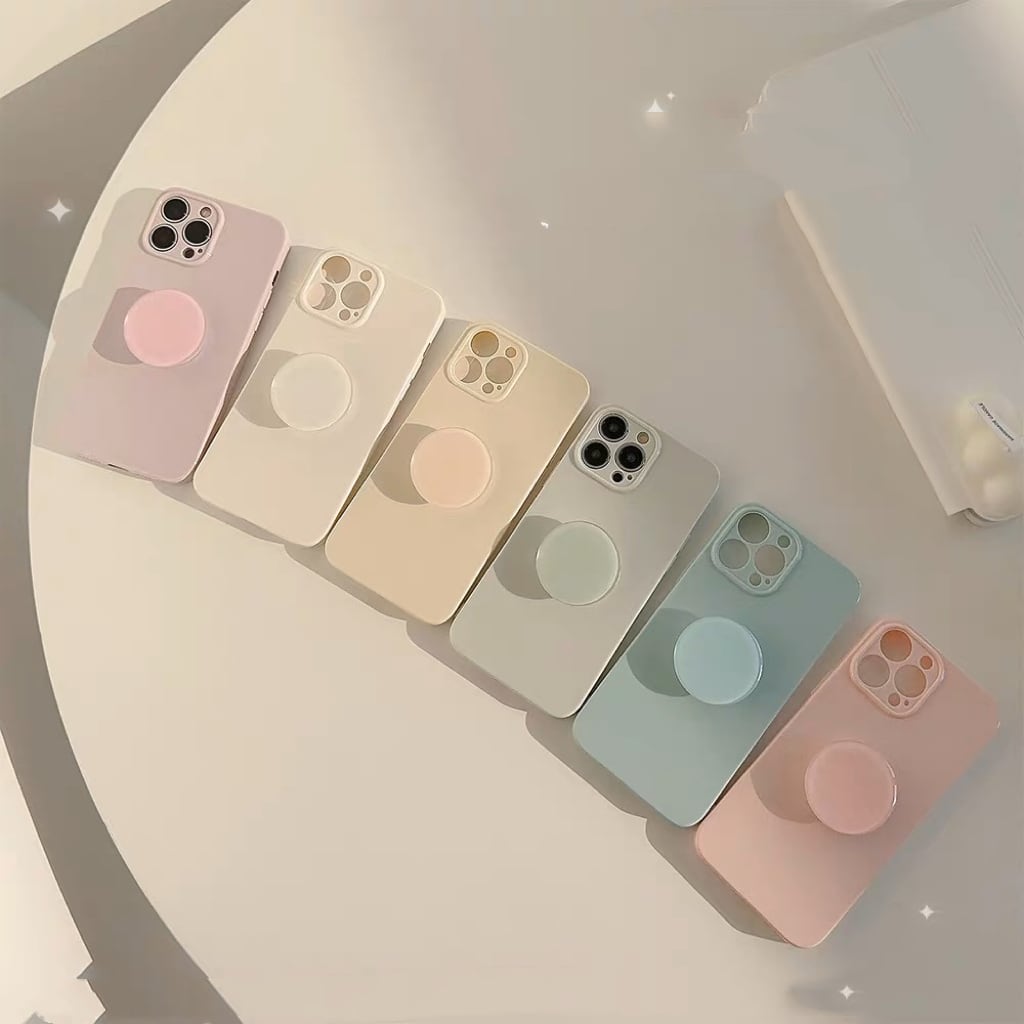 Simple Pastel Color with stand iPhone case シンプルパステルカラー&スタンドiPhoneケース R01351