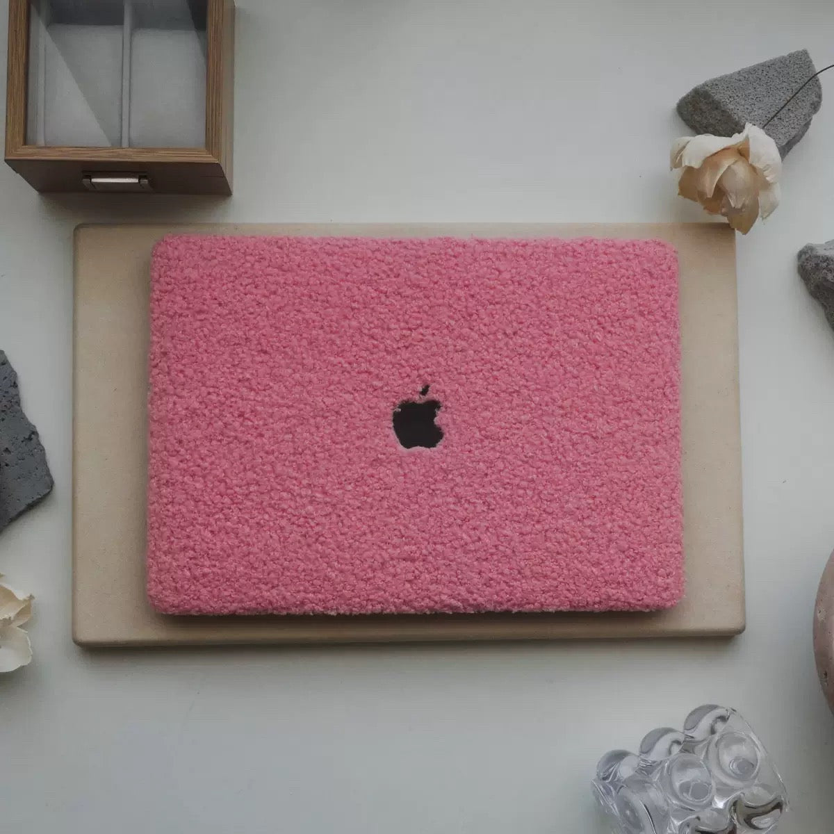 Fluffy Pink MacBook Cover モコモコピンクMacBookカバー R02012