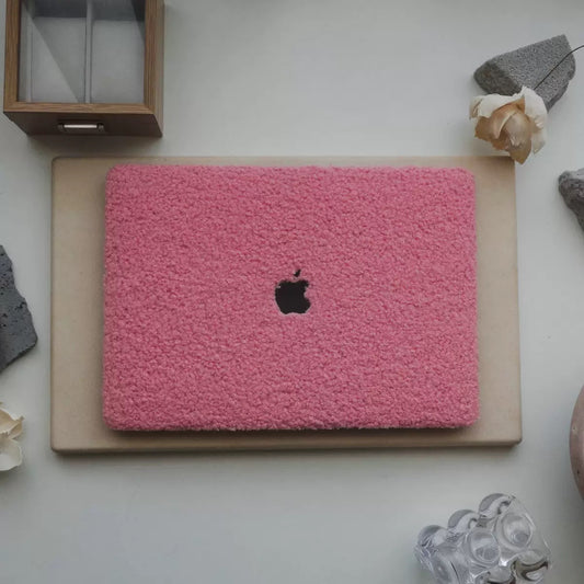 Fluffy Pink MacBook Cover モコモコピンクMacBookカバー R02012