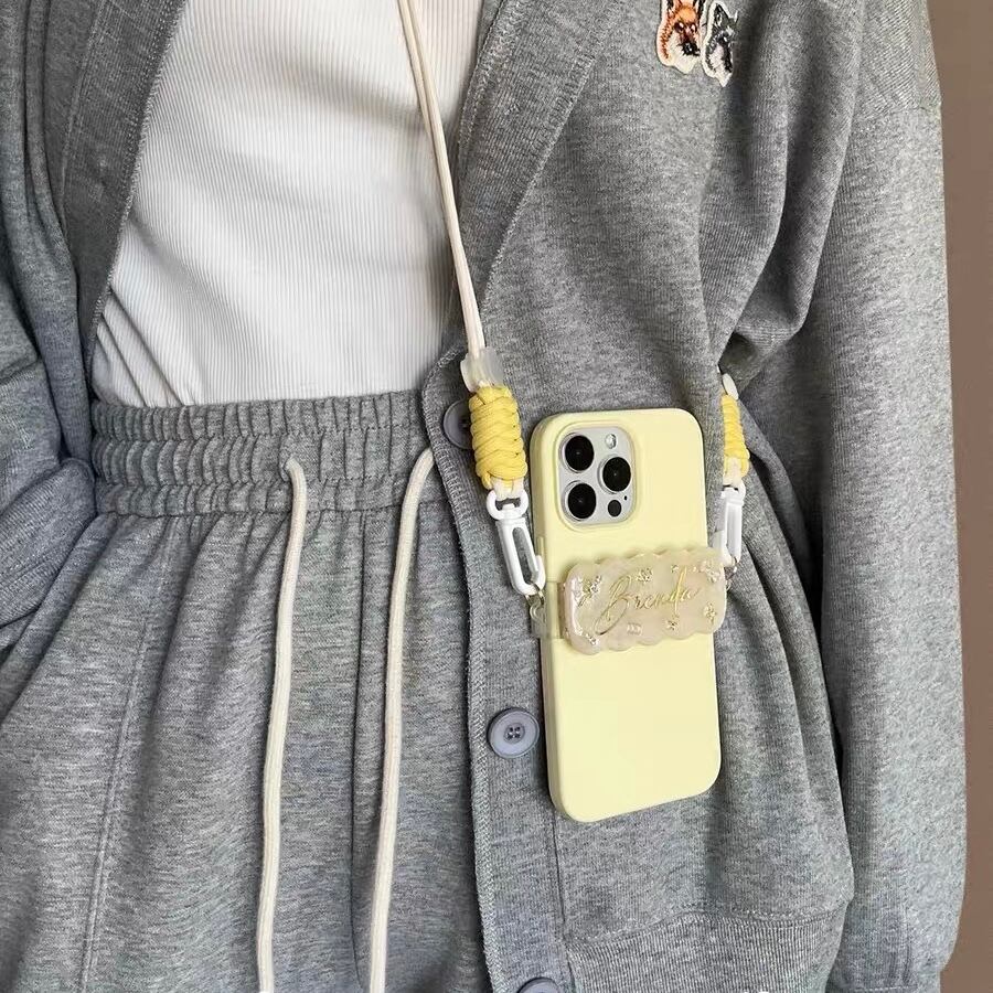 Name customise iPhone Strap with iPhone case ネームカスタマイズストラップとスマホケース R01428