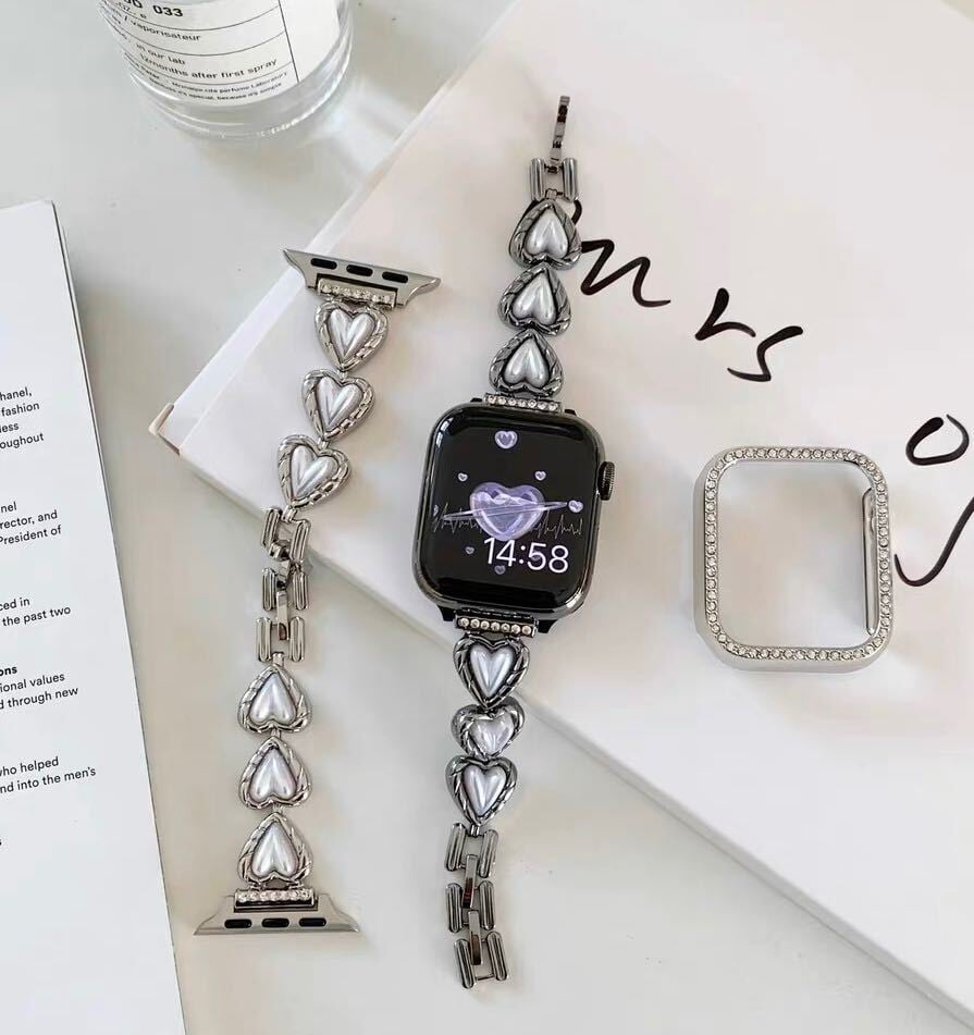 Heart Bracelet Apple Watch Band ハートブレスレットApple Watchバンド R01329
