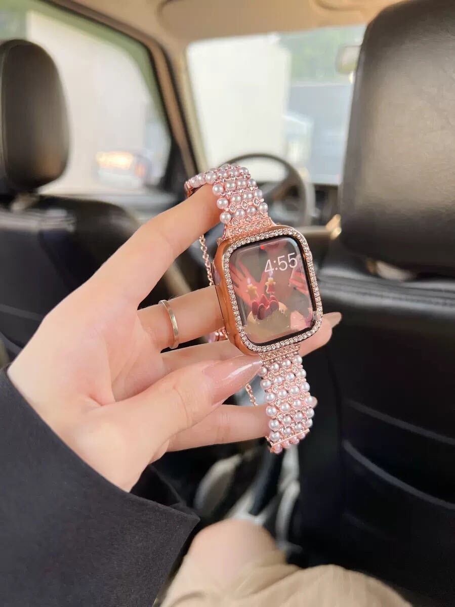 Shining Pearl Apple Watch Band キラキラパールApple Watchバンド R01290