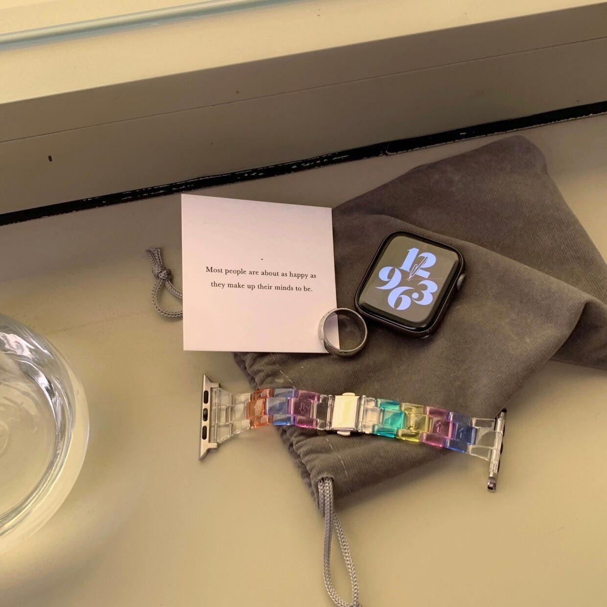 Colorful Clear Skinny Apple Watch Band カラフルクリアスキニーApple Watchバンド R01370