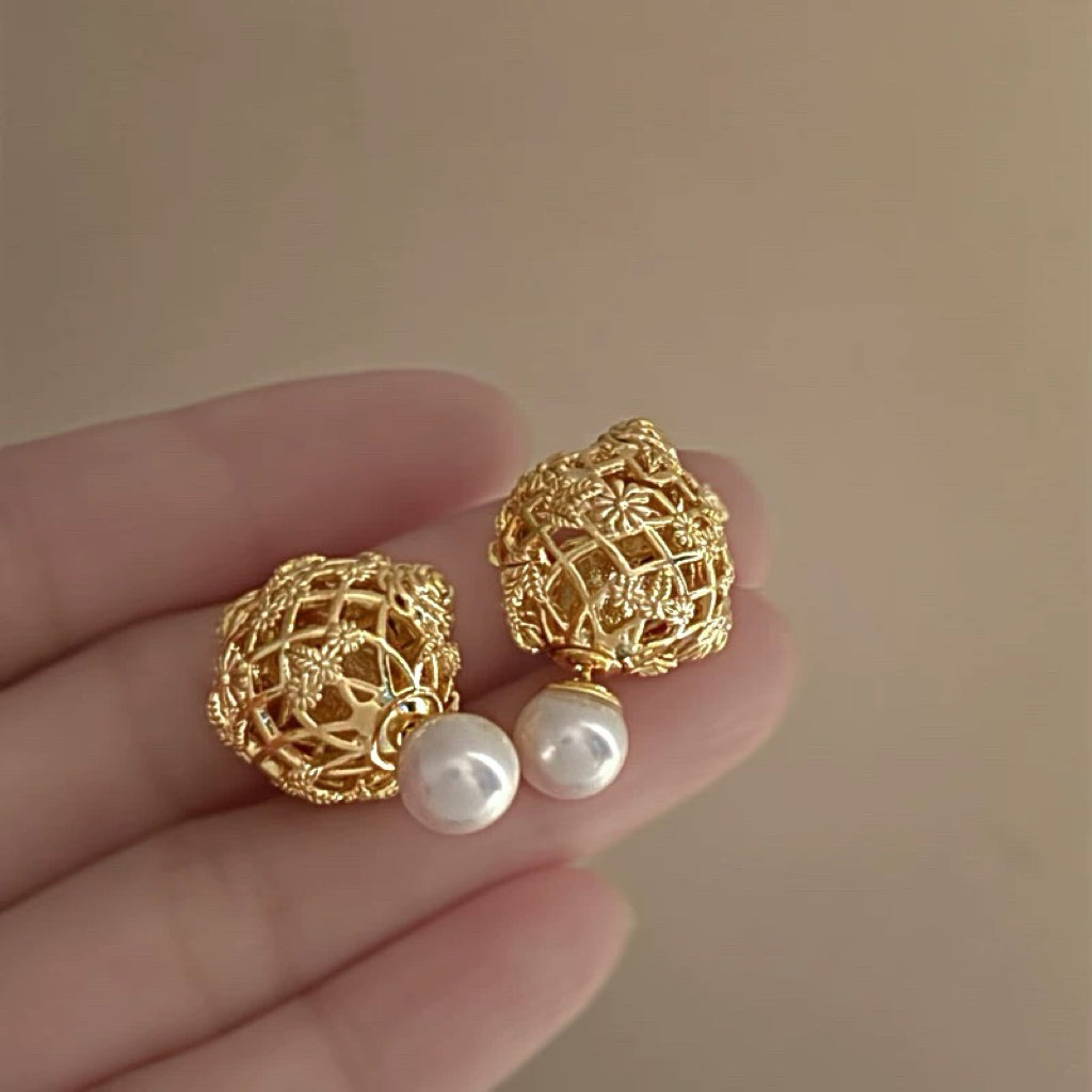 "Gold Flower Bomb" Earring "ゴールドフラワーボム"ピアス R02064