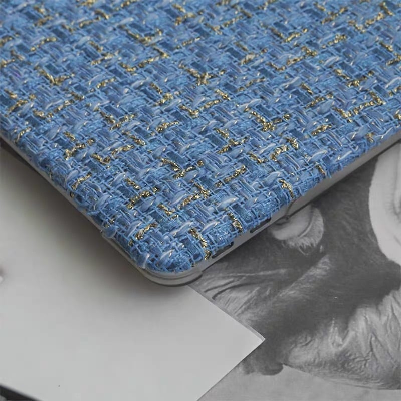 Light Blue Tweed MacBook Cover ライトブルーツイードMacBookカバー R01419
