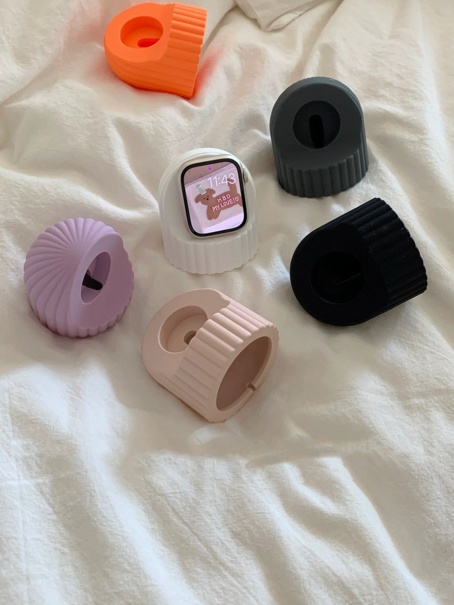 Flower Silicon Apple Watch Charge Stand フラワーシリコンApple Watch充電スタンド R02096