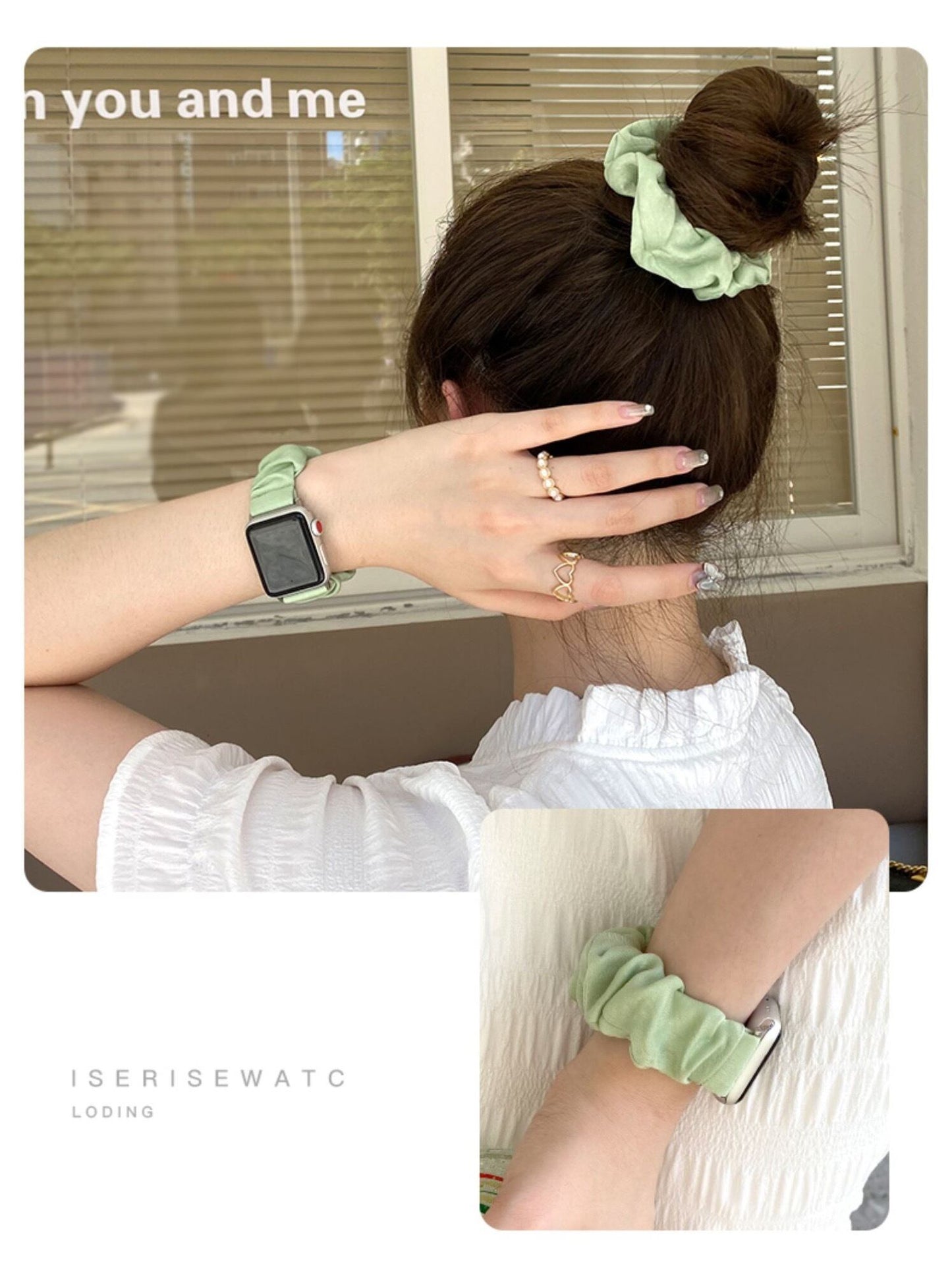 iSeriesWatch Apple Watch Belts ヘアゴム風 アップルウォッチベルト バンド 時計用ベルト AWB0033