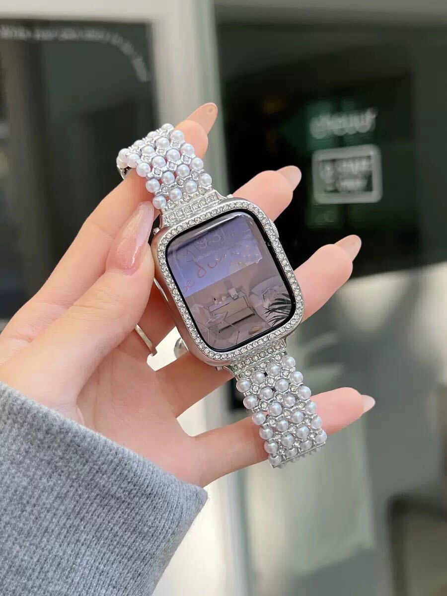 Shining Pearl Apple Watch Band キラキラパールApple Watchバンド R01290
