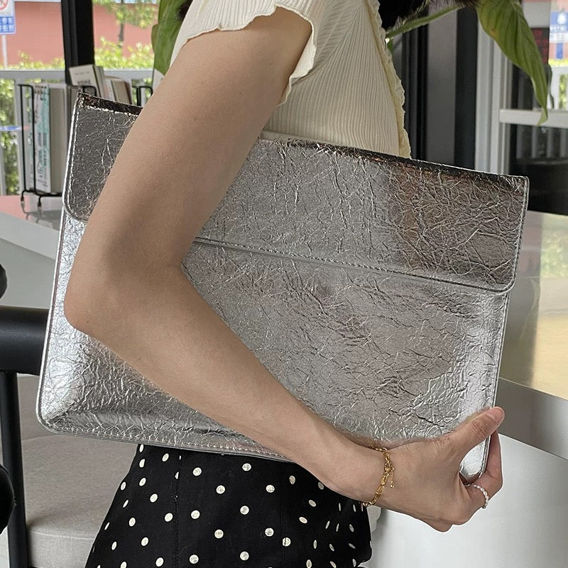 Silver MacBook Bag シルバーMacBookバッグ R02031