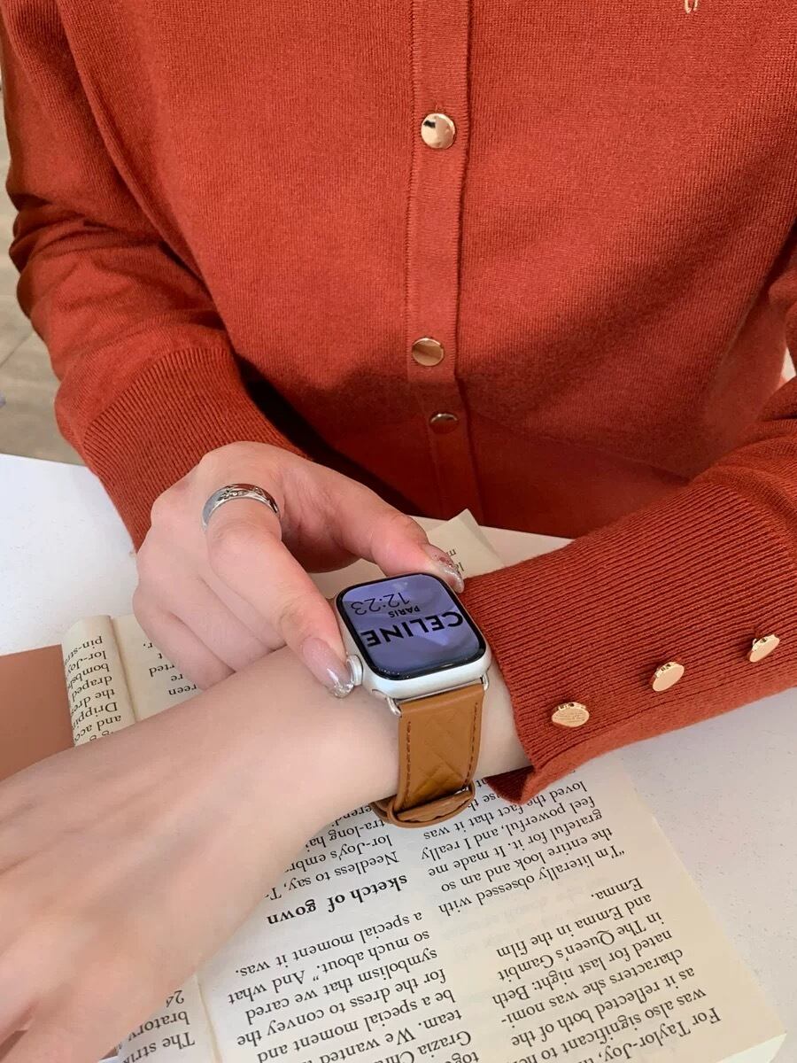 Diamond Leather Apple Watch Band レザーApple Watchバンド R01285