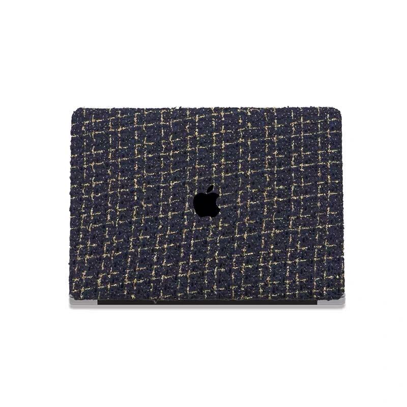 Navy Gold Tweed MacBook Cover ネイビーゴールドツイードMacBookカバー R01421