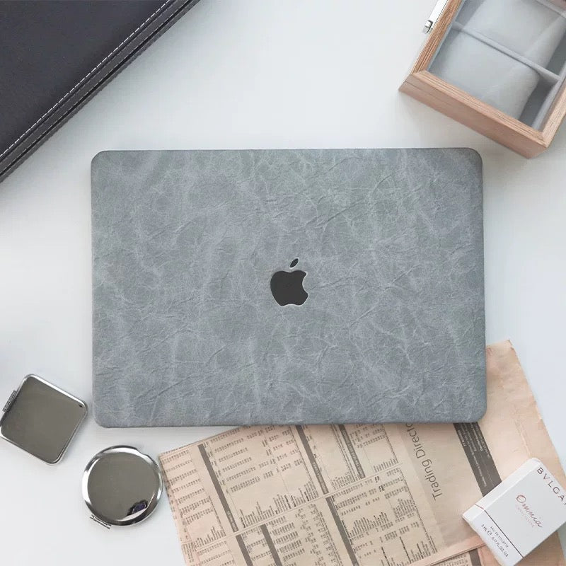 Light Grey Rock Texture MacBook Cover ライトグレーロック模様MacBookカバー R02021