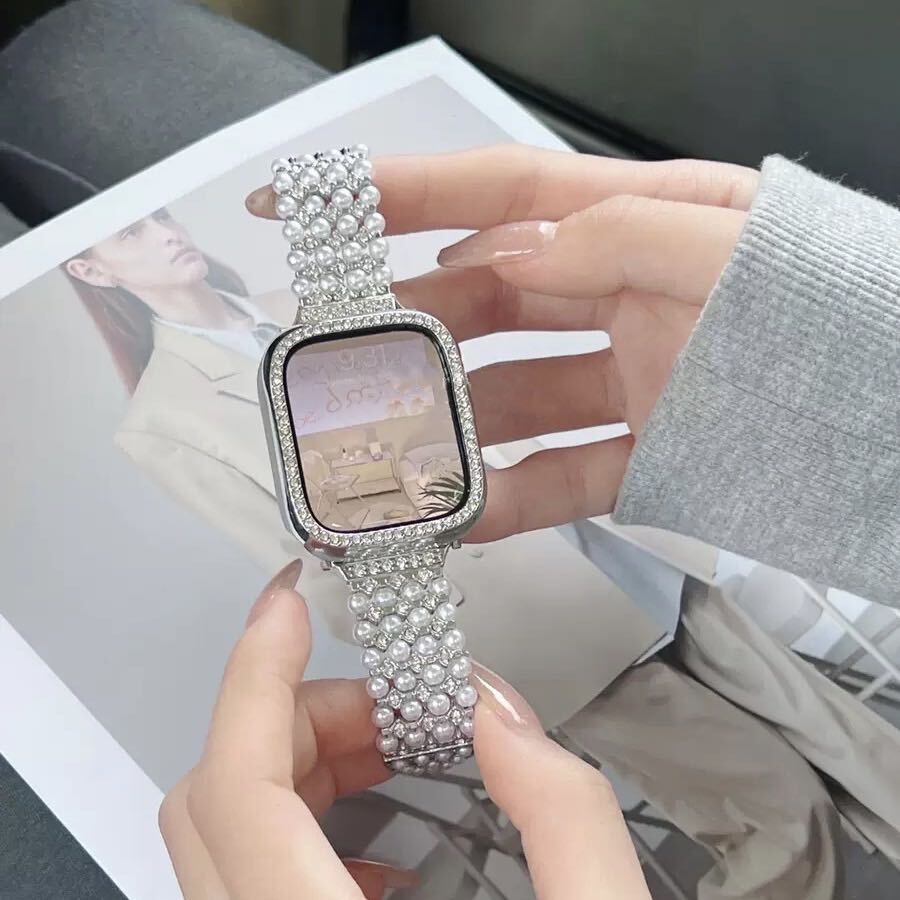 Shining Pearl Apple Watch Band キラキラパールApple Watchバンド R01290