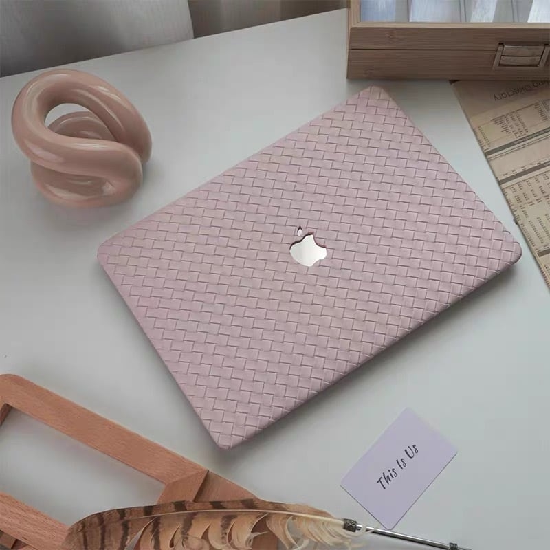Pink Weave MacBook Cover ピンク編みMacBookカバー R01443