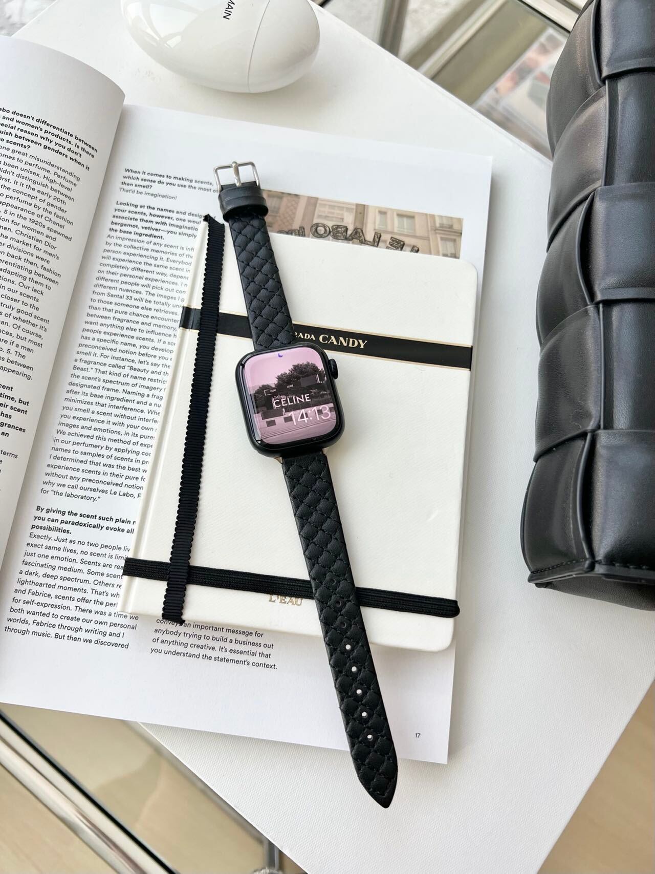 Simple Skinny Diamond lattice Apple Watch Belt R01202