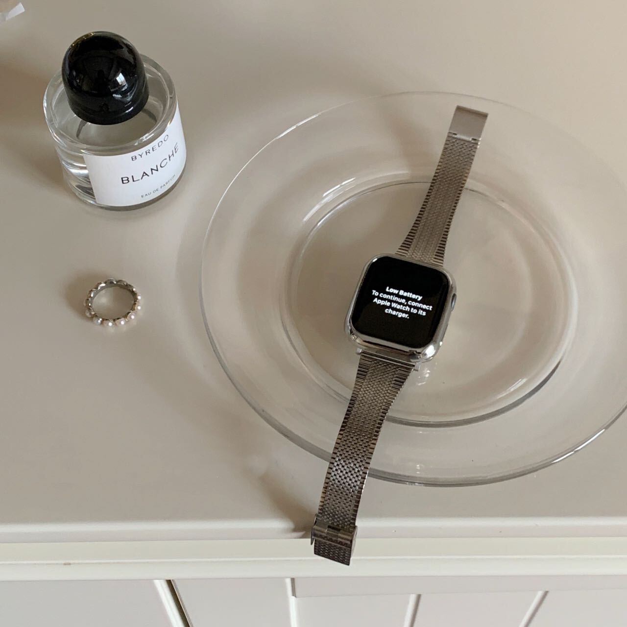 Simple Silver & RoseGold Apple Watch Band シンプルシルバー&ローズゴールドApple Watchバンド R01258
