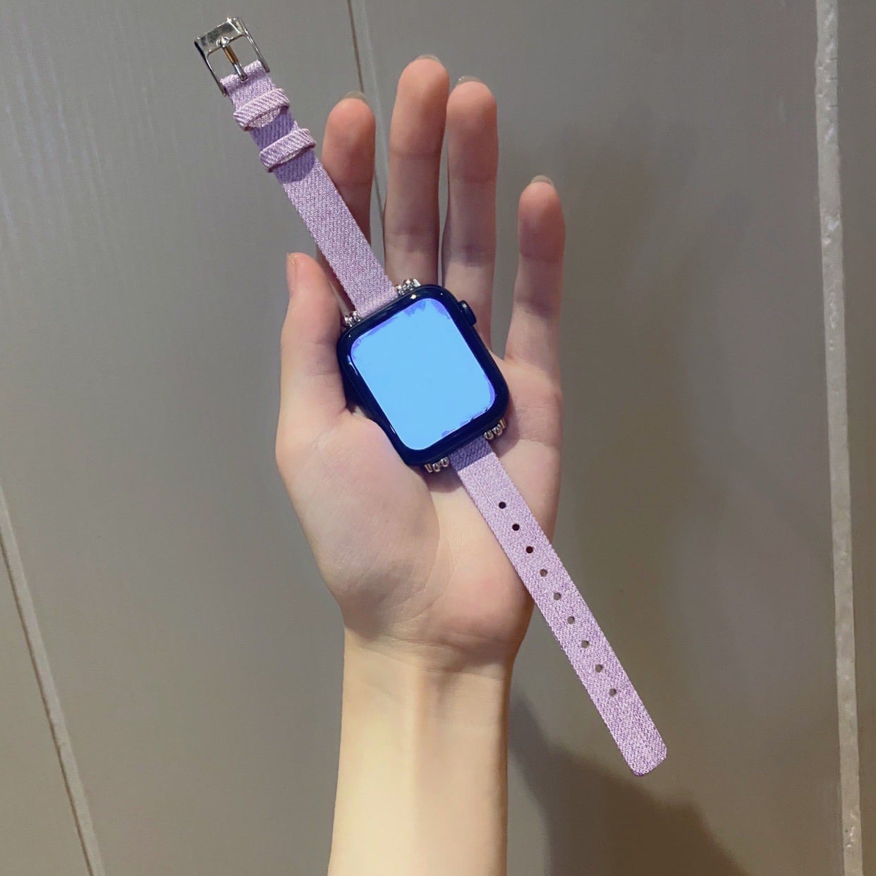 かわいいパープルのApple Watch Belts アップルウォッチベルト バンド 時計用ベルト AWB0037