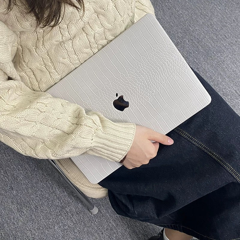 Grey Leather MacBook Cover R01091