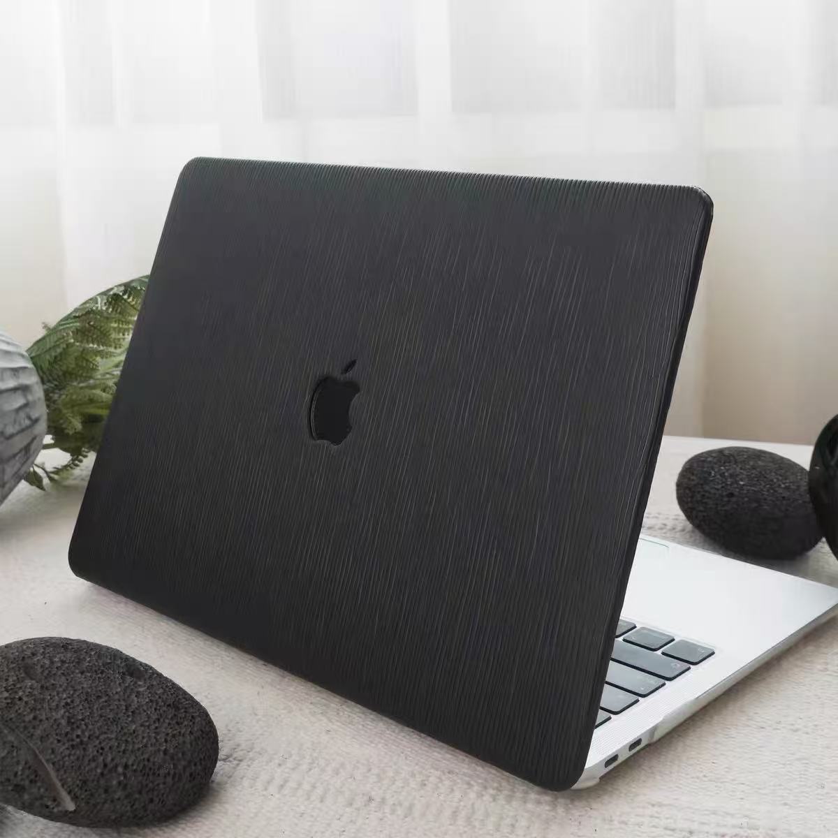Black Texture MacBook Cover ブラックテクスチャーMacBookカバー R02171