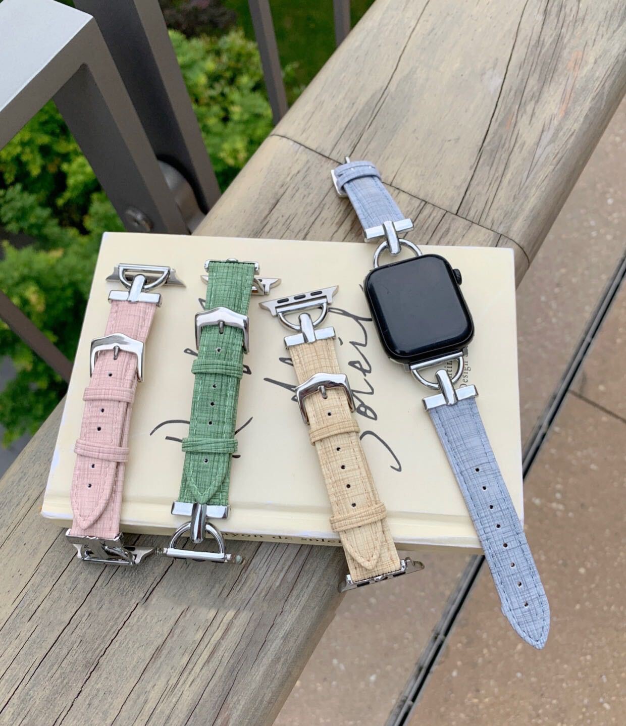 Light Color Leather Apple Watch Band ライトカラーレザーApple Watchバンド R01265