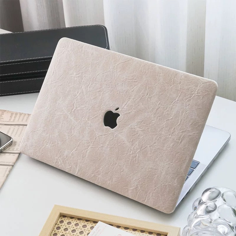 Cream Rock Texture MacBook Cover クリームロック模様MacBookカバー R02020