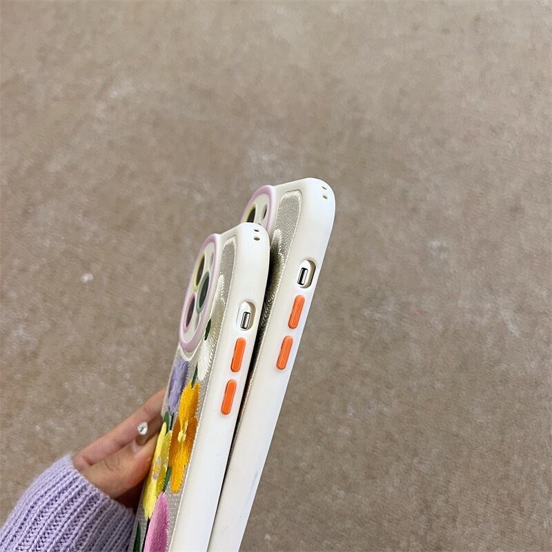 Embroider Flower iPhone case フラワー刺繍スマホケース R01362