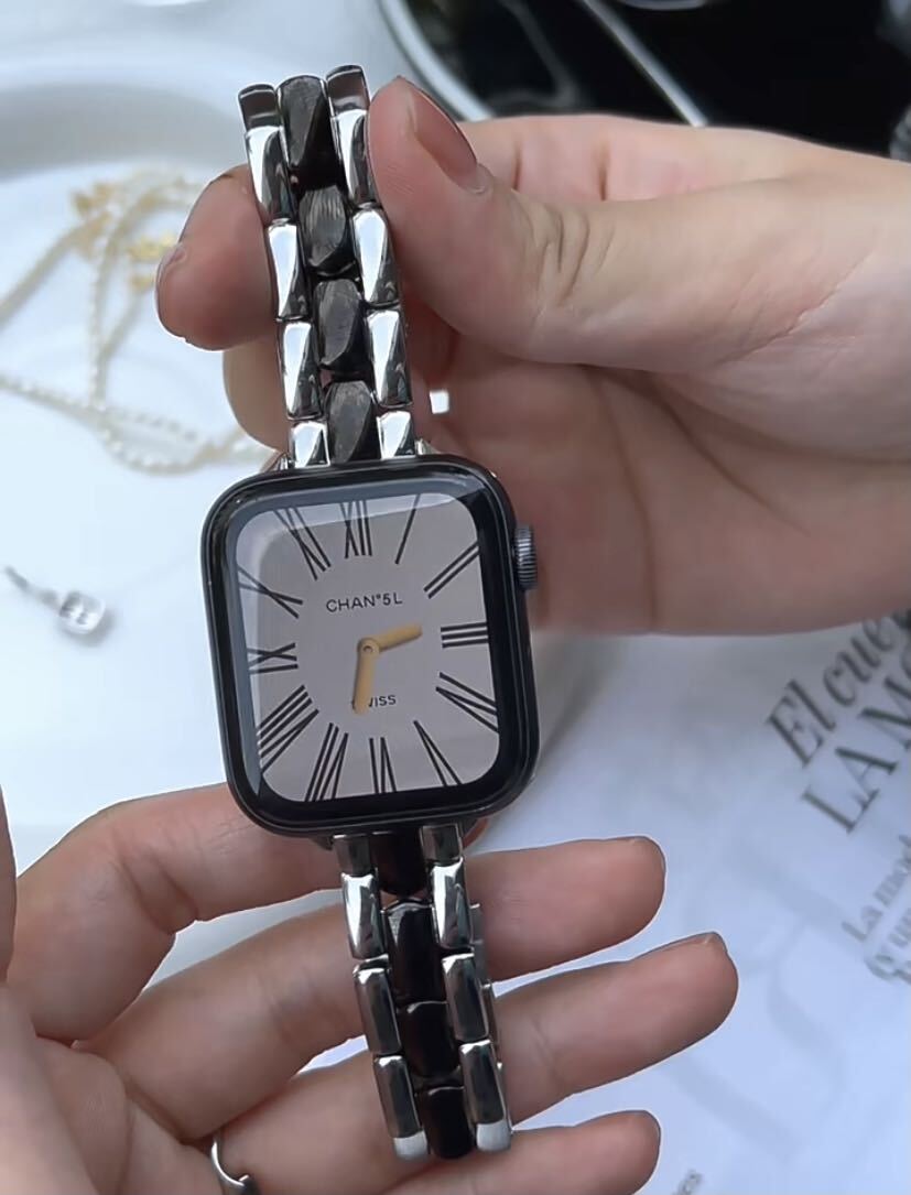 Elegant Silver & Gold Apple Watch Band エレガントなApple Watch バンド R01201