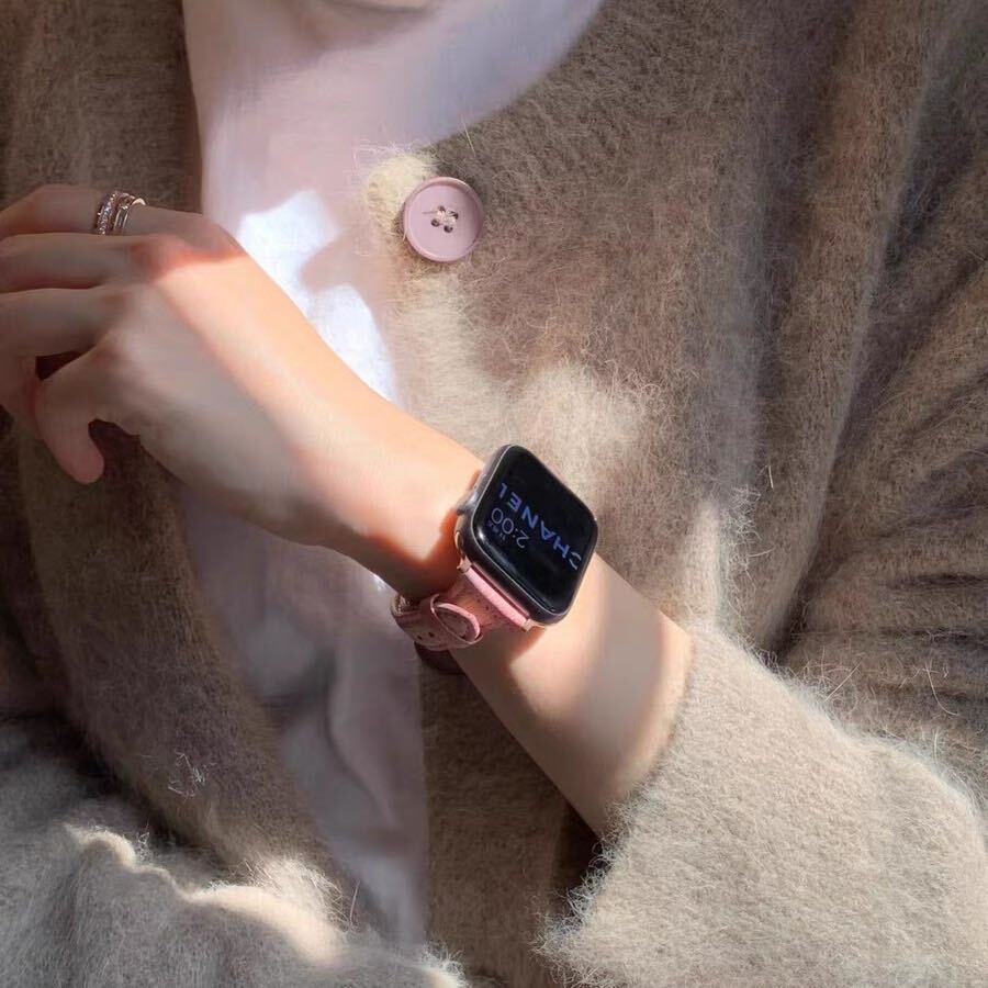 Pink Denim Apple Watch Band ピンクデニムApple Watchバンド R01206