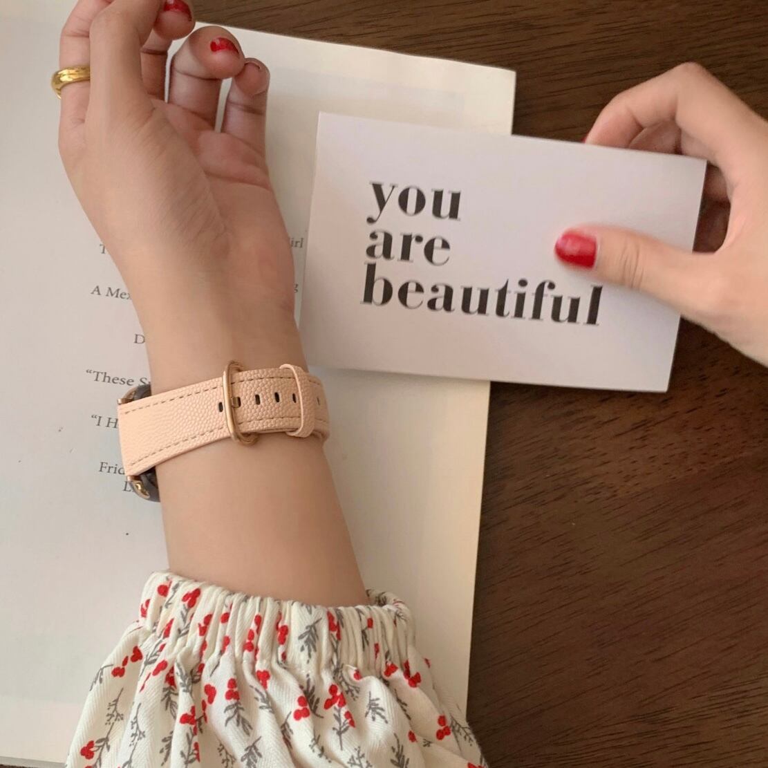 Simple Leather Apple Watch Band シンプルレザーアップルウォッチバンド R01275