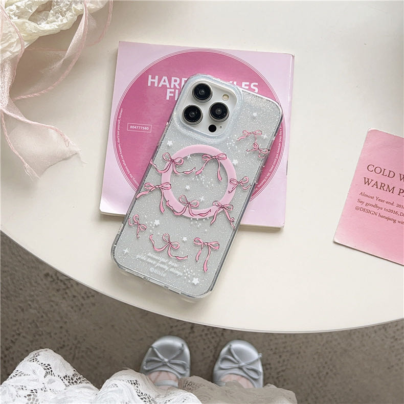 Ribbon Clear MagSafe iPhone Case リボンクリアMagSafe iPhoneケース R01398