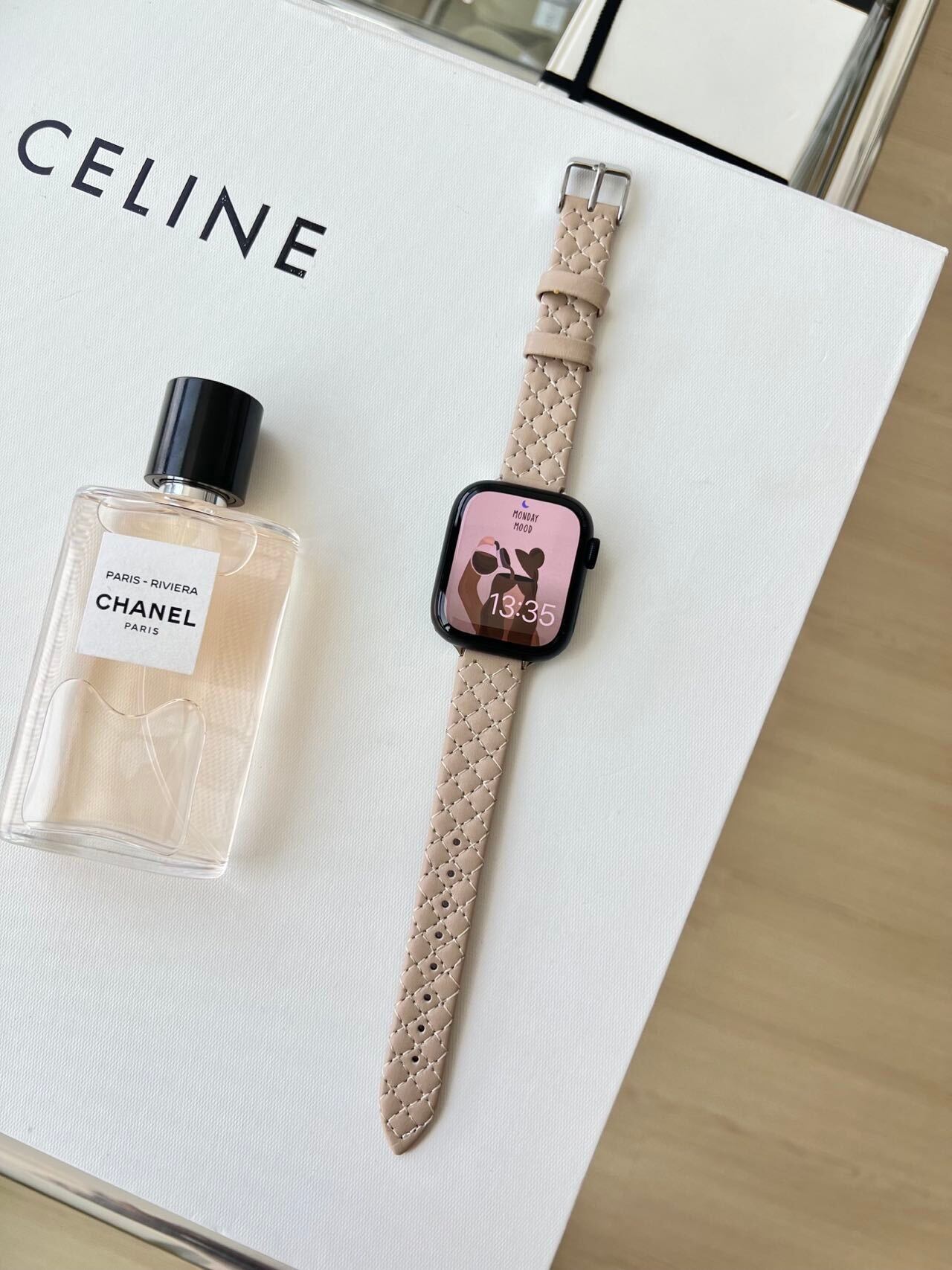 Simple Skinny Diamond lattice Apple Watch Belt R01202