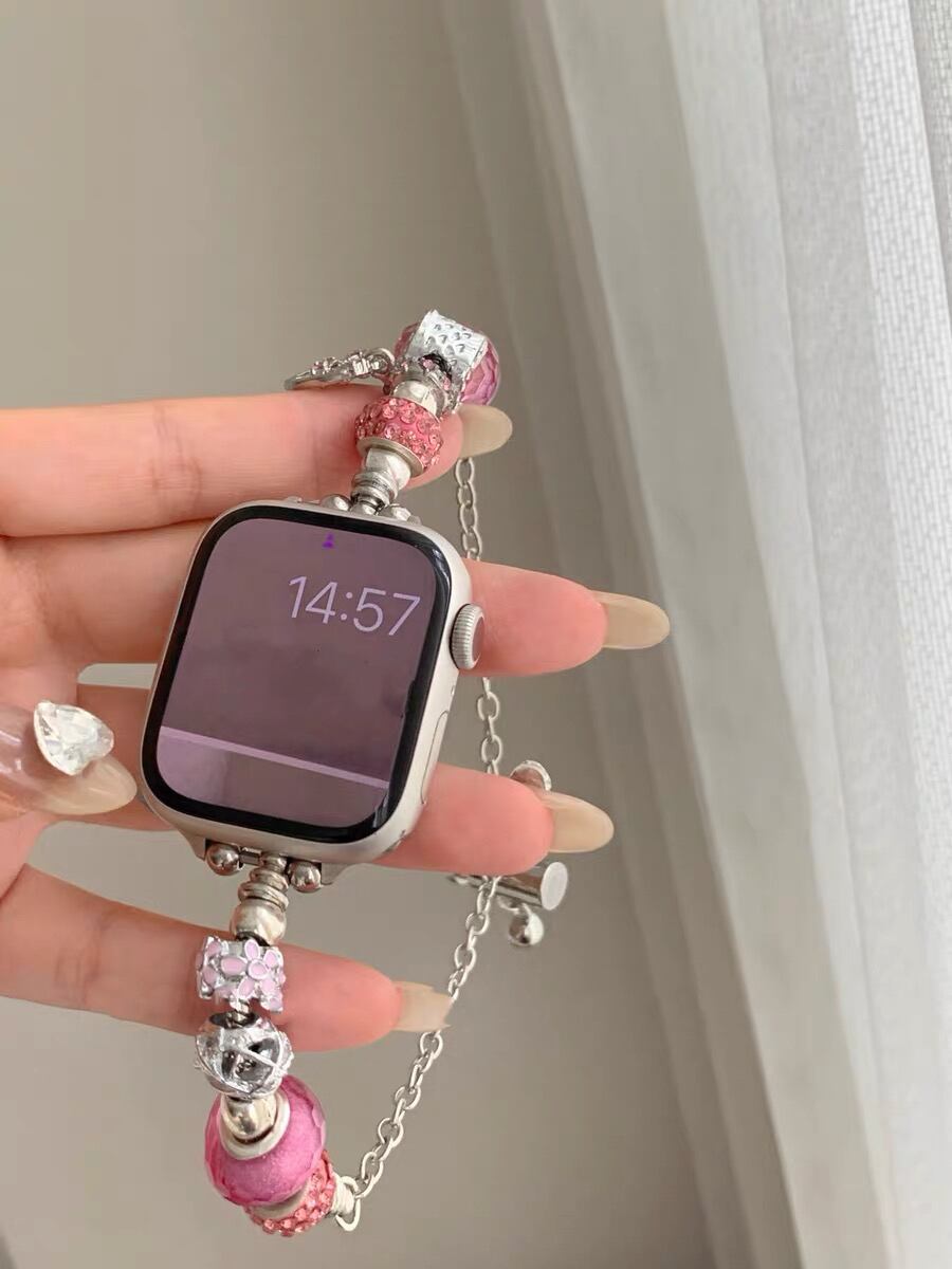 Cute Charm Bracelet Apple Watch band かわいいチャームのブレスレット風Apple Watchバンド R01411