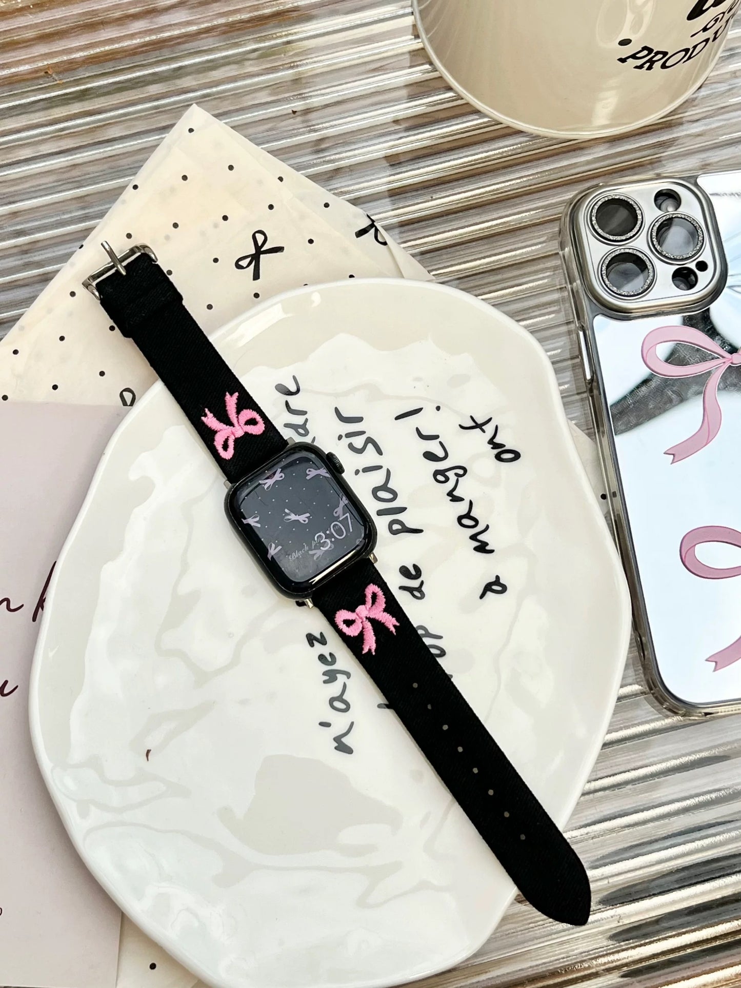 Denim Ribbon Apple Watch Band デニムリボンAppleWatchバンド R02059