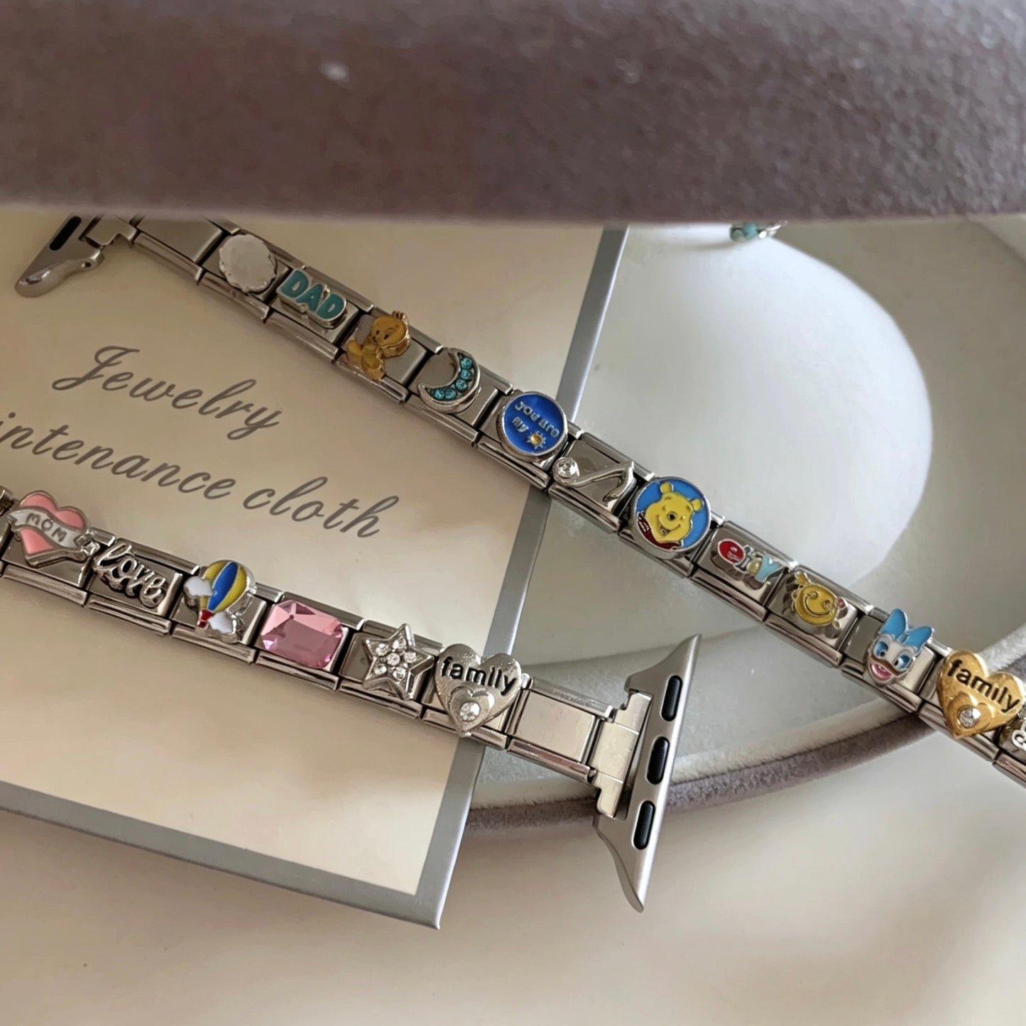Italian Modular Bracelet Apple Watch Band　 イタリアンチャームブレスレットAppleWatchバンド　R02155