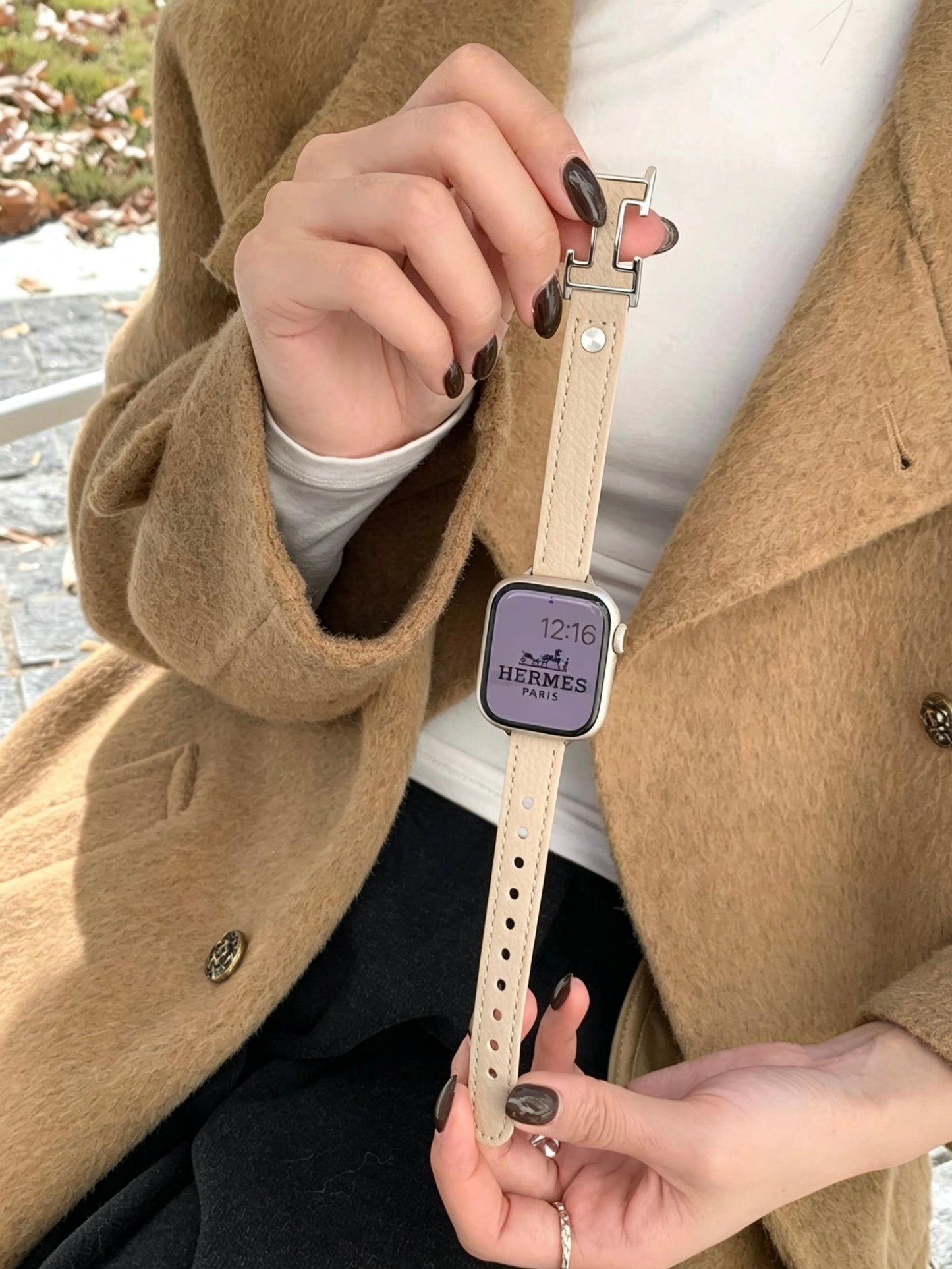 H Leather Style Apple Watch Band　 HレザースタイルAppleWatchバンド　R02151